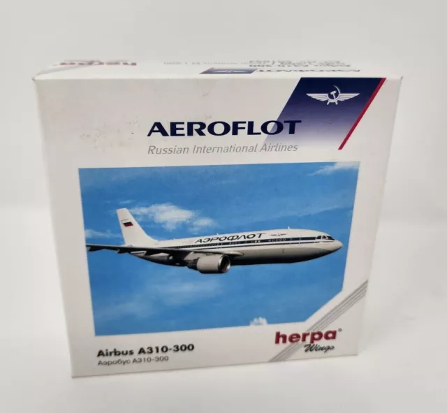 Herpa Wings Aeroflot Russian Airlines Airbus A310-300 1/500 Plane 501057