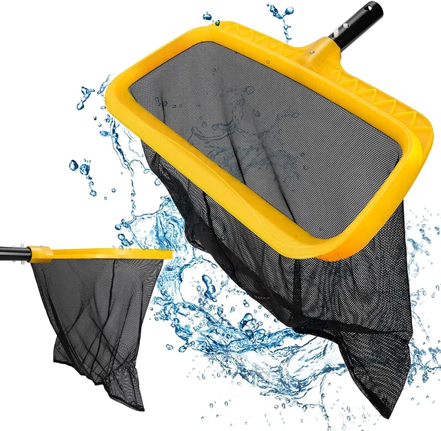 POOL SKIMMER NET Heavy Duty Swimming Leaf Rake Cleaning Tool with