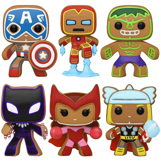 Funko Pop Lotto Pacchetto Di 6 Marvel Zenzero - Captain America Hulk Thor & Più
