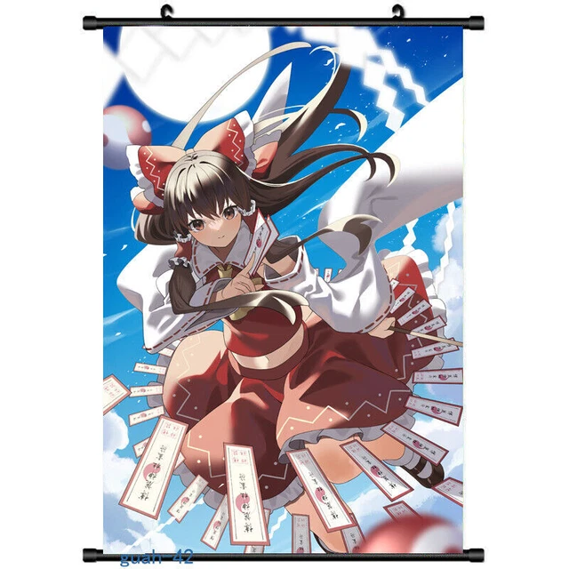 Touhou Hakurei Reimu Anime Girl Scroll Poster Wall Art Picture HD Room Decor