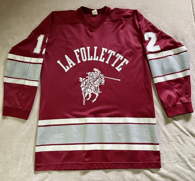VINTAGE LAFOLLETTE HS Hockey jersey Madison Wisconsin WI Champion