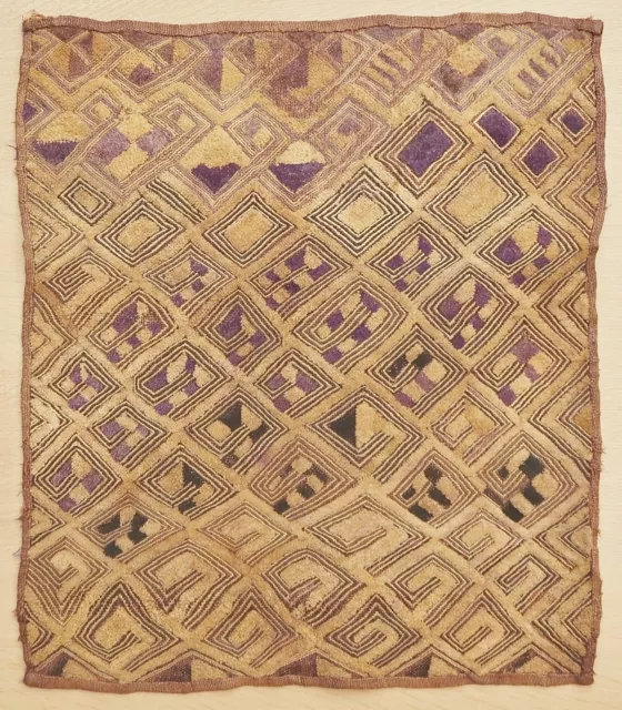 Textile tissage ancien tribal ethnique Africain Afrique Congo Shoowa Kuba 1950