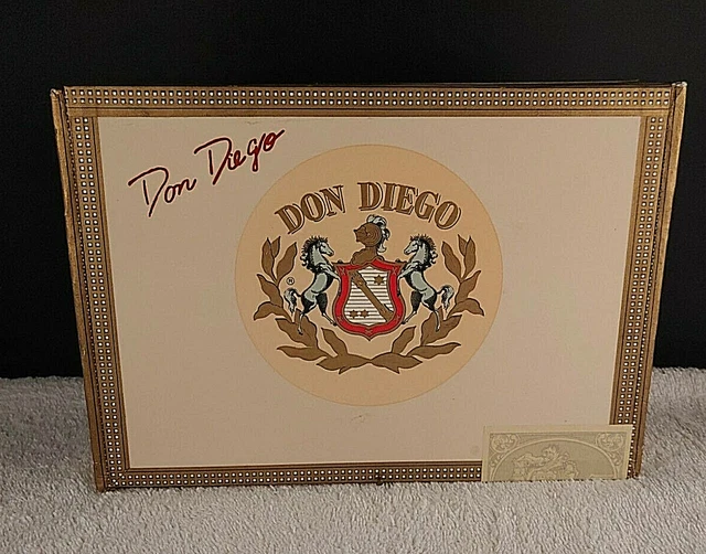 Empty Don Diego Wooden Cigar Box EMPTY Cornoas - EMS Dominican Republic DR