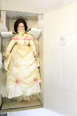 VICTORIAN BRIDE Franklin Heirloom Fine Porcelain 24" Doll Collectible NEW IN BOX