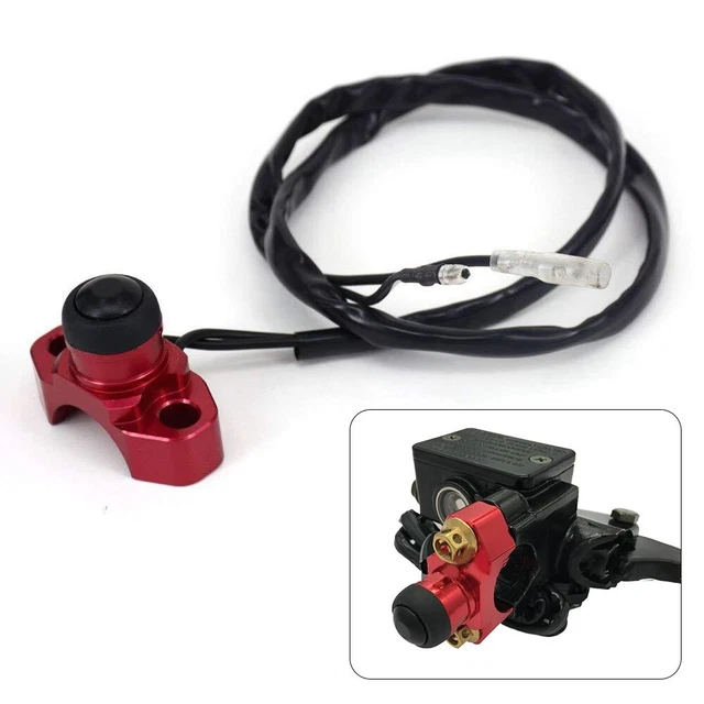 CNC Engine Motorcycle Parts Kill Switch Button For Most Dirt Bike Quad ATV Red