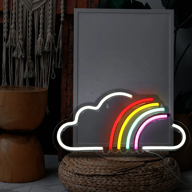 WALL HANGING CLOUD LED Sign Neon Lights Eyecatching Night Home Decor £