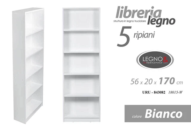 VEVOR Libreria in Metallo 5 Ripiani, Libreria Industriale, Alta e