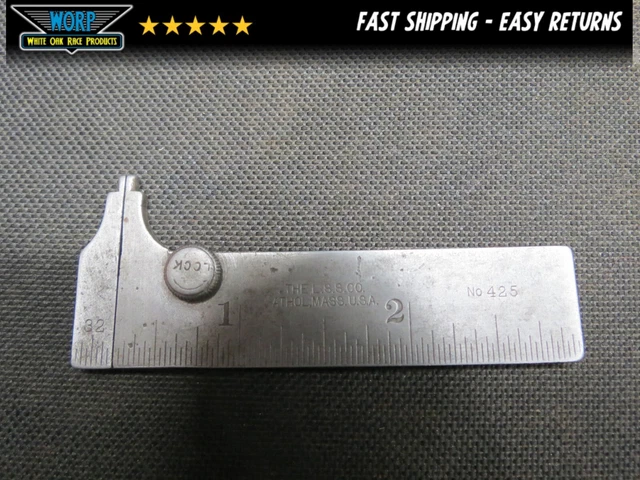 L S Starrett Made In The Usa 3" Pocket Slide Caliper Ruler