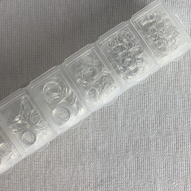 1300pc Mix Sizes Jump Rings For Jewelry Making Crafts Silver Plated With Box