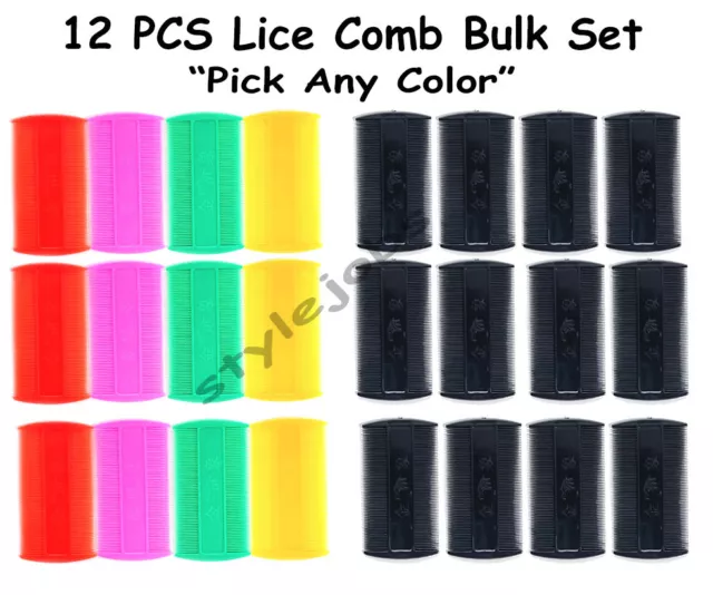 12 PCS Wholesale Bulk Lice Nit Comb PEINE LENDRERA PARA PIOJOS Y LIENDRES