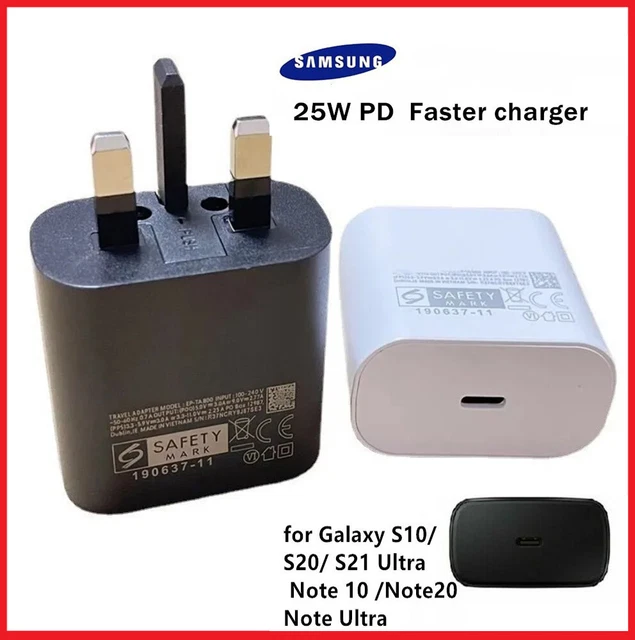 Samsung Galaxy S21 Fe 5g Ladegerät 25W SUPER SCHNELL Ladegerät Adapter Stecker & Kabel für Samsung Galaxy