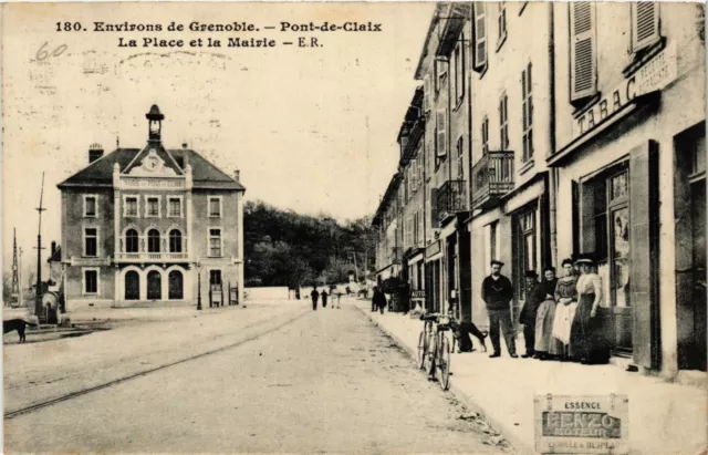 CPA AK BRIDGE-de-CLAIX - La Place et la Mairie - approx. GRENOBLE (635972)