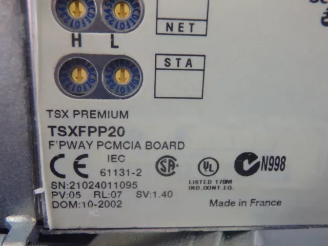 TSXFPP20 - SCHNEIDER -  TSXFPP20 / Carte PCMCIA TSX Premium  USED 3