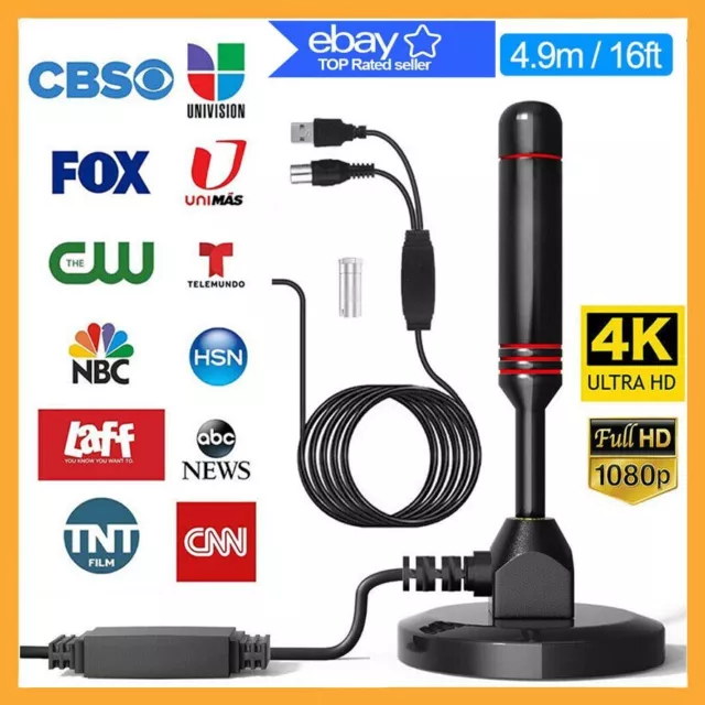 5600 Miles Upgraded TV Antenna Digital HD Antena Indoor HDTV 1080P 4K W/Magnetic