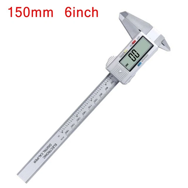 Digital Caliper Vernier Micrometer Electronic Ruler Gauge Meter, 150mm 6 Inch