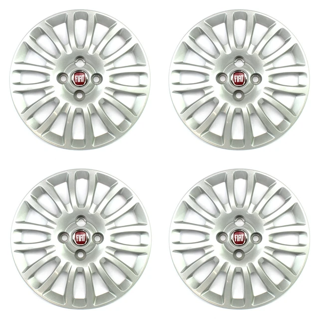 4 Tappi Coprimozzo ABARTH FIAT 500 595 695 SS GRANDE PUNTO Cerchi In Lega 50mm - Foto 4