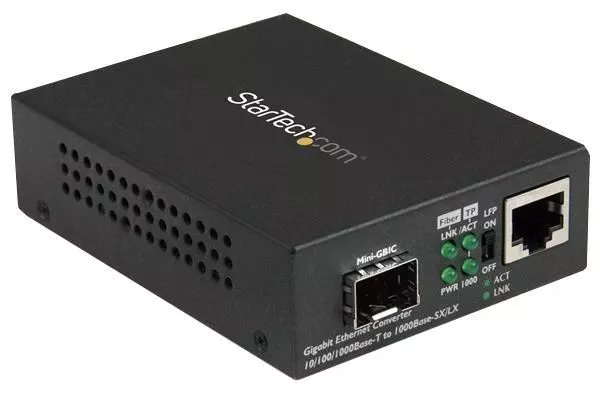STARTECH - Gigabit Ethernet Fiber Media Converter with Open SFP Slot
