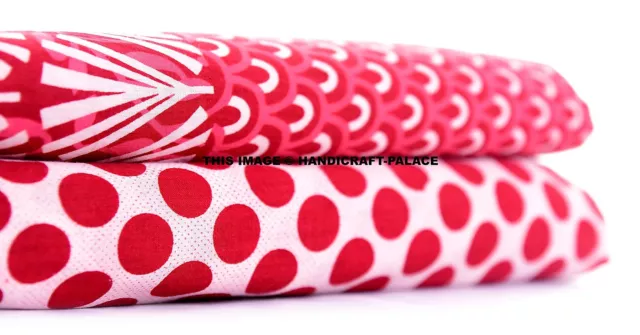 Indien Coton Voile Tissu Main Bloc Imprimé Loisirs Créatifs Couture par Le YD