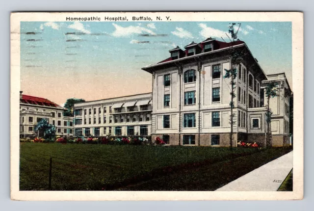 Buffalo NY- New York, Homeopathic Hospital, Antique, Vintage c1917 Postcard