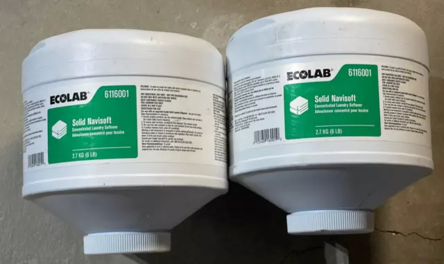 2x Ecolab 6116001 Solid Navisoft Laundry Softener 12Lbs. Total Fast Shipping