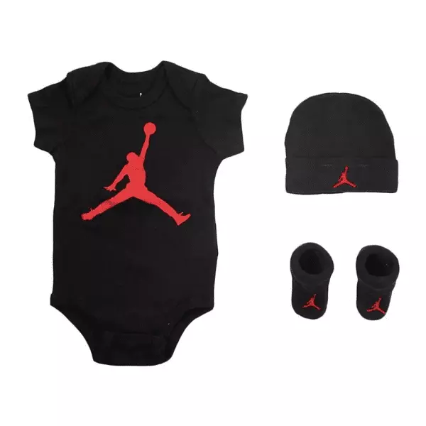 Nike - Conjunto Bebé Air Jordan 3 Piezas (Body, Gorro Y Patucos) Mj0041-023 New