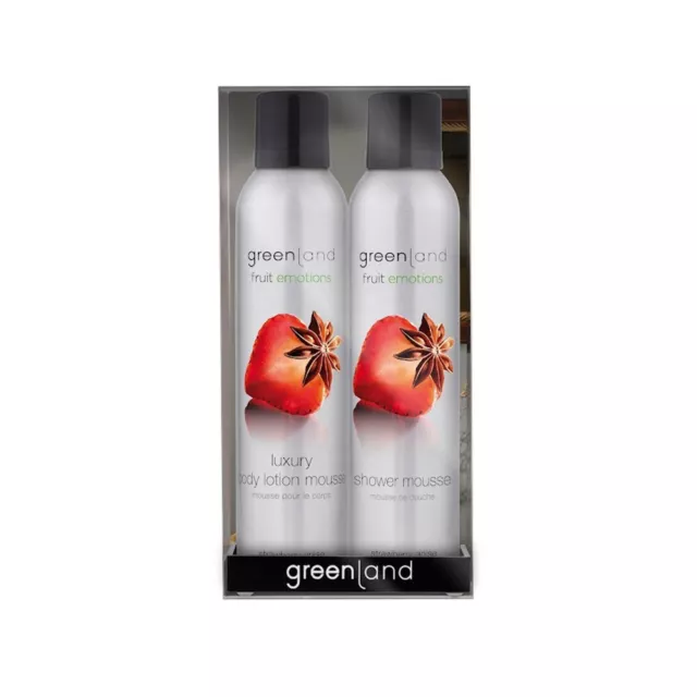 Greenland Anti-aging Strawberry and Anise Shower Mousse & Body Lotion Mousse Set