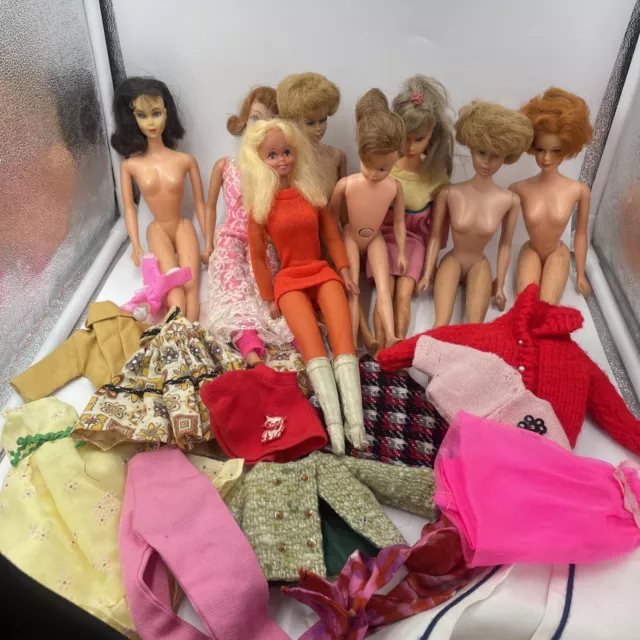 Vintage Barbie Dolls,  Clothes Accessories Japan 1960s Francie Skipper, Ken Huge