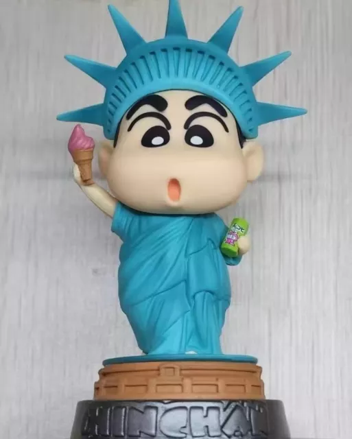 Crayon Shin-chan Statue of Liberty Anime Figure Funny Deco Art Gift Desktop toy