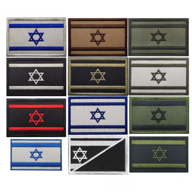 Uniform Country Hat Israel Flag Stickers Hook&Loop Embroidered 3D Embroidery