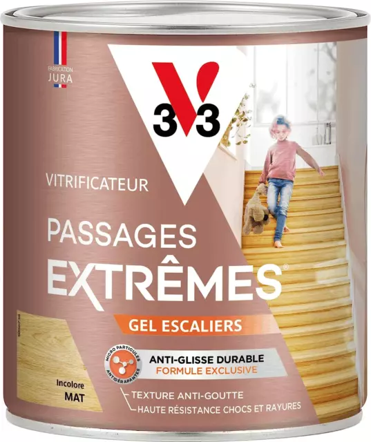 Vitrificateur Parquets Passages Extrêmes Gel Escaliers, Incolore Mat, 0,75L 2