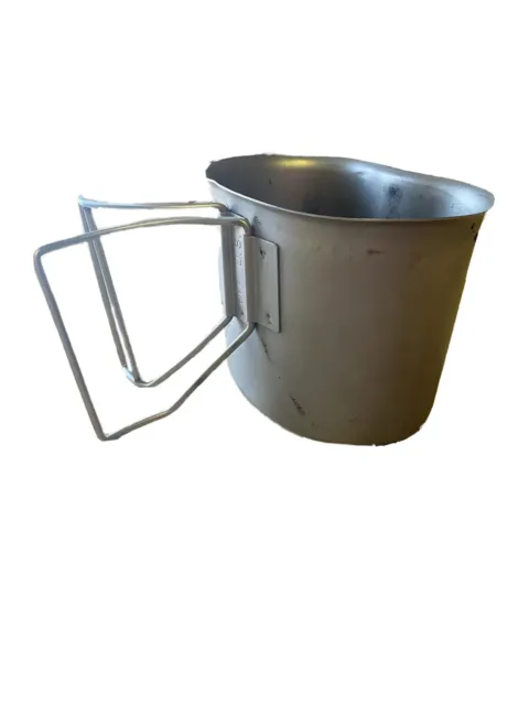 New Military Stainless Steel 1 Quart Water Canteen Cup Wire Handle