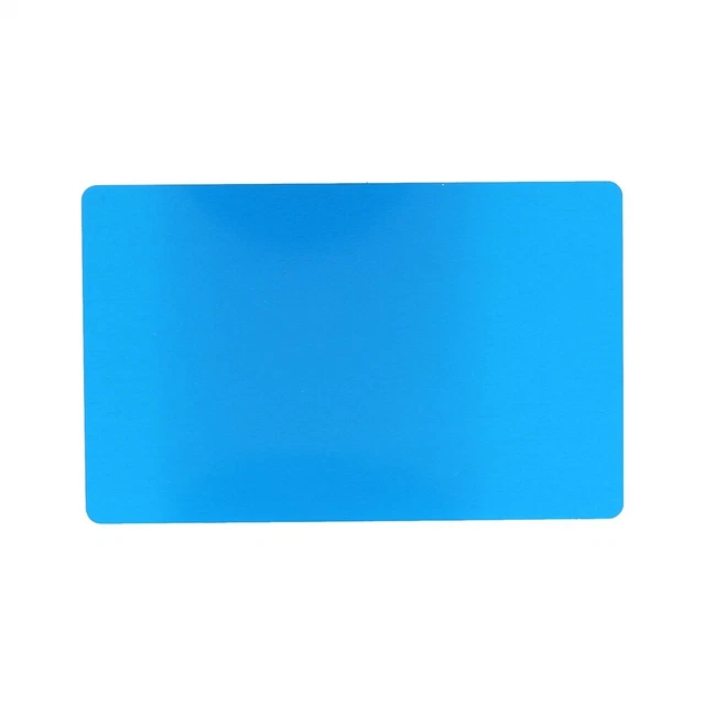 Blue 50Pcs Impressive Blanks Mark Engraved Metal Business Visiting Name