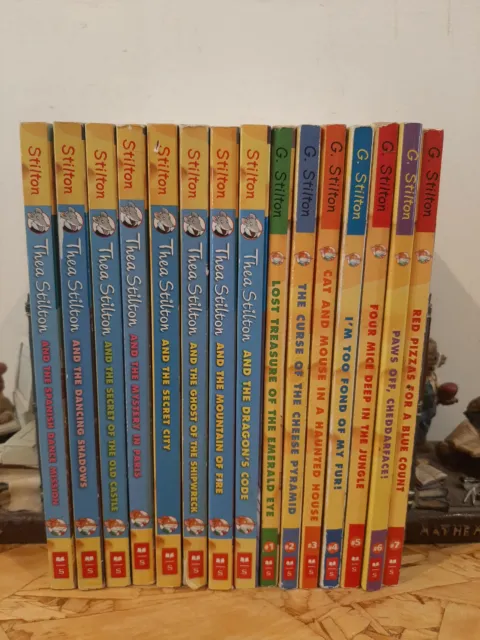 Geronimo Stilton Books Series Lot of 15 1-7 & 8 Thea Paperback Scholastic Books