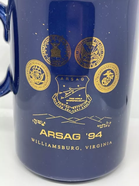 TAMS ENGLAND Arsag '94 Navy Army Air Force Williamsburg VA Coffee Mug Cup 3