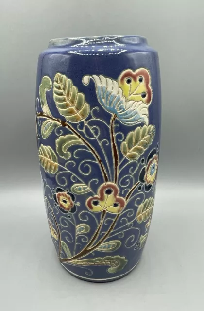 Wunderschöne Große Antike Keramik Vase Alt Jugendstil 1900 Blumen Rarität