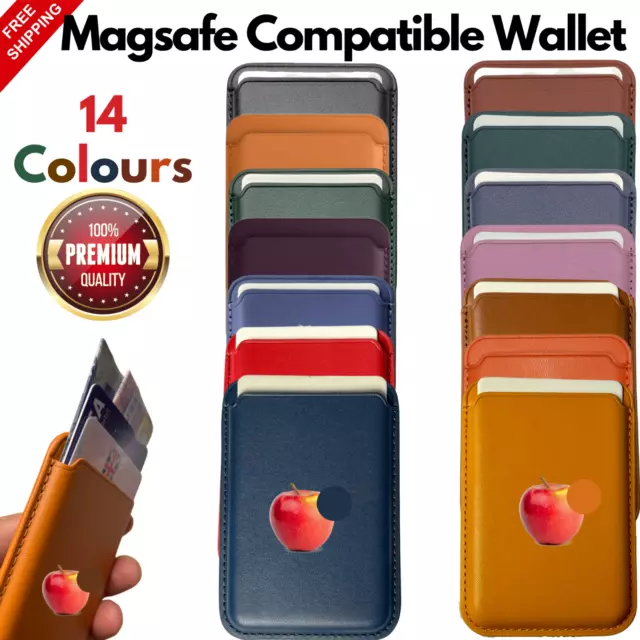 MagSafe Magnetic Leather Wallet Card Pocket Case For Apple iPh 12/13/14/15 Model