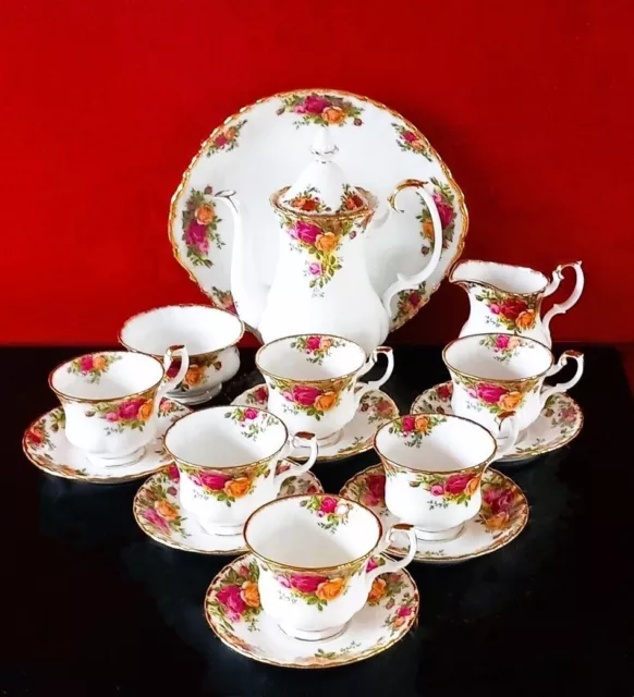 Royal Albert   "Old Country Roses’ 16 Piece Coffee Set - England - G45