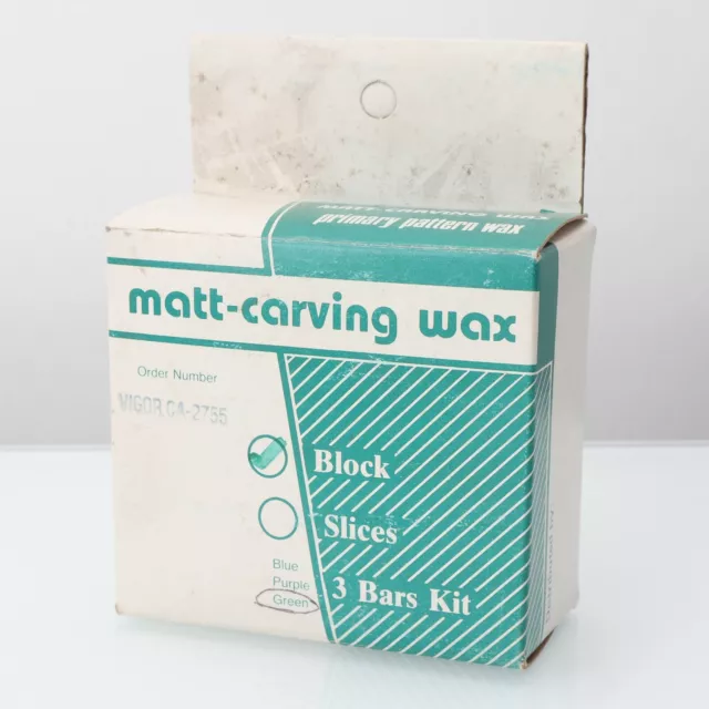 Matt Carving Wax CA-2755 1/2 lb Block 3 1/2" x 3 1/2" x 1-1/8" Color Green