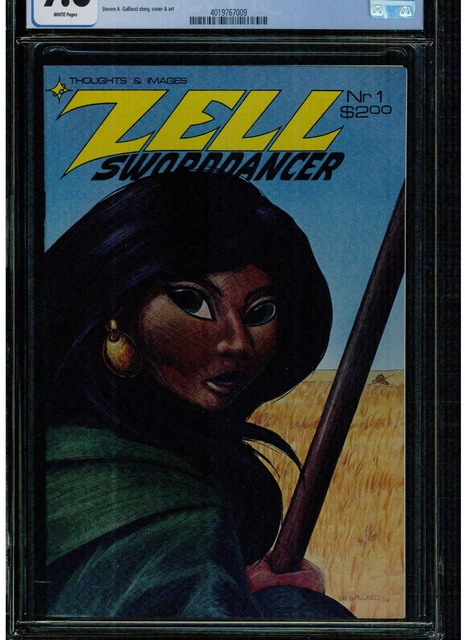 Zell, Sworddancer #1 Cgc 9.8 Mint White Pages 1986 Early Usagi Yojimbo Backcover 3