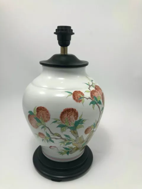 Lampe Porcelaine De Limoges Decor Floral Peint Main Signee Ry L Drusmer Z402