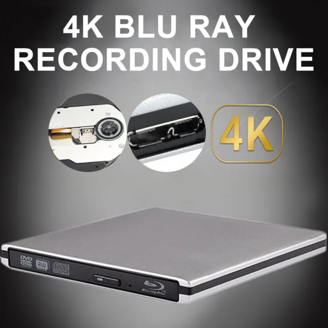 Genuine Bluray Burner External USB 3.0 Super Slim DVD BD Recorder Drive SIL