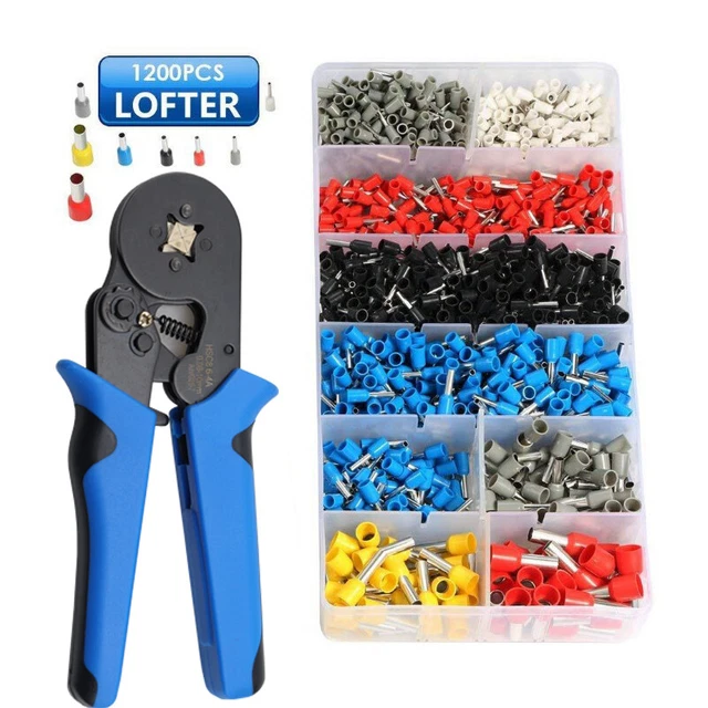 FERRULE CRIMPING TOOL Cable Wire Electrical Terminal Connector Kit
