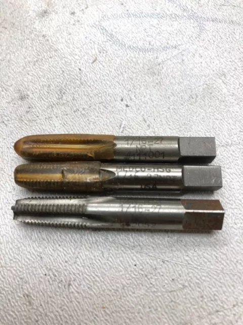 3 Pack - High Speed Steel NPT Pipe Tap 1/16 - 27 Medco and R&N USA