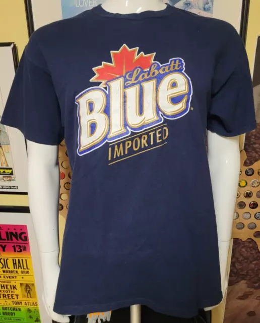 Labatt Blue Canadian Beer Classic Logo T Shirt Large