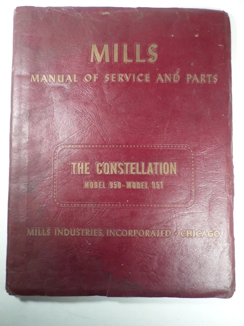 Vintage Mills Constellation Model 950-951 Service & Parts Manual