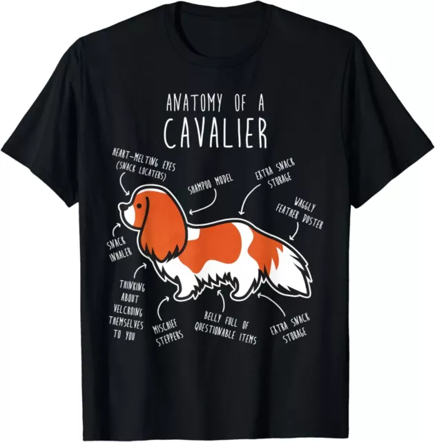 Blenheim Cavalier King Charles Spaniel Dog Mom Funny Anatomy Gift Unisex T-Shirt