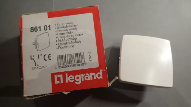 Legrand OTEO 86101 ou 861 01 - Interrupteur Va et Vient en SAILLIE Blanc