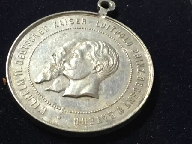 Medaille Alu  Wilhelm Ii Luitpold Bayern Erinnerung An Meine Dienstzeit 1897