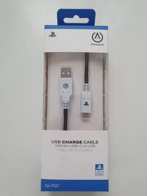 PS5 Officially Licensed PowerA - USB-C to USB Charge Cable 10ft 3M - BRAND NEW