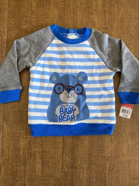 Child Of Mine Carters Baby Boys 6-9 Months Sweater Blue Striped Infant